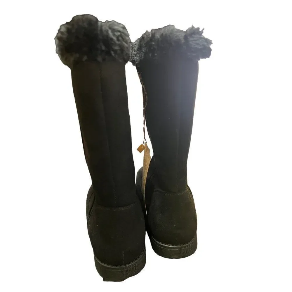 Cat & Jack Black Suede Boots Child Size‎ 3
